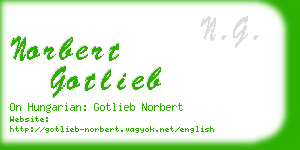 norbert gotlieb business card